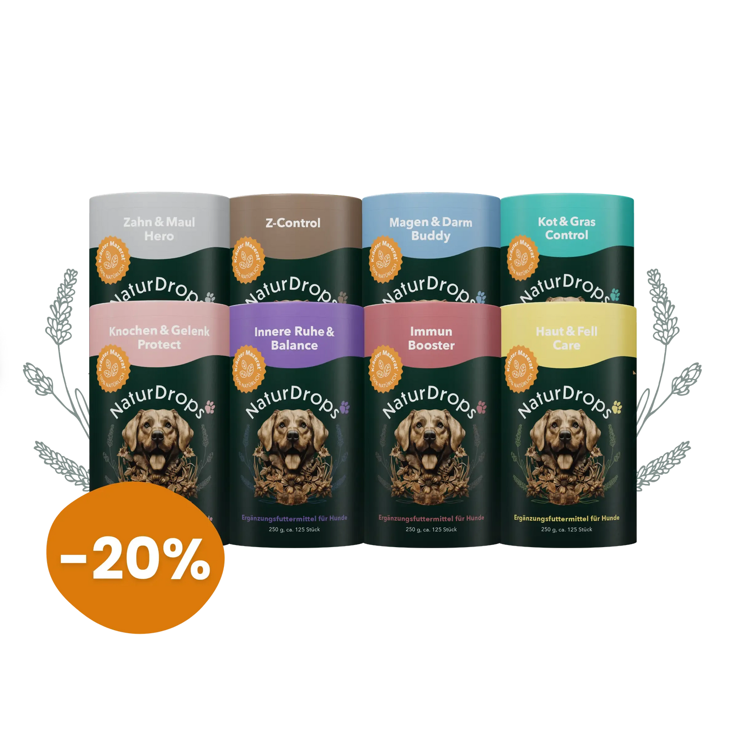 Das Rundum-sorglos-Bundle für deinen Liebling – alle 8 funktionalen Snacks in einem Set