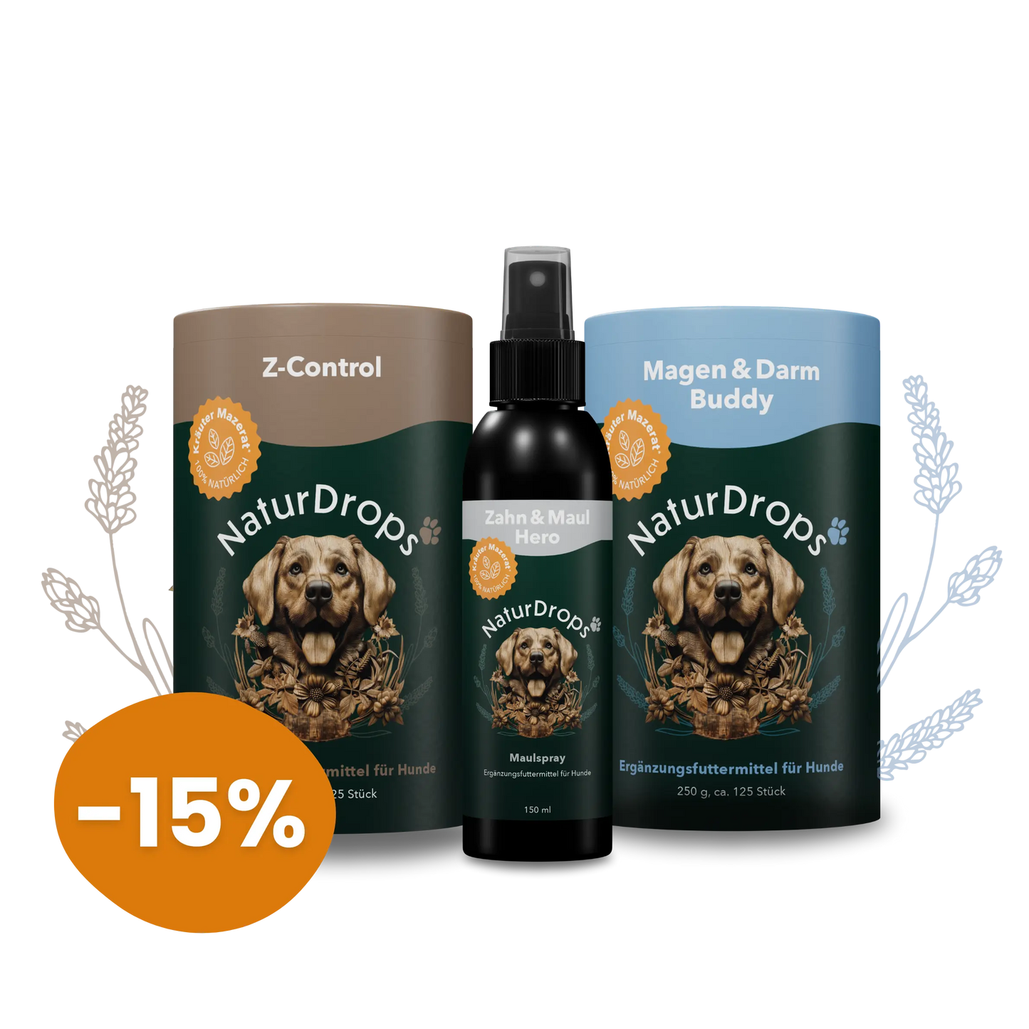 Starte optimal – mit dem Welcome-Bundle aus den drei wichtigsten funktionalen Snacks für deinen Vierbeiner