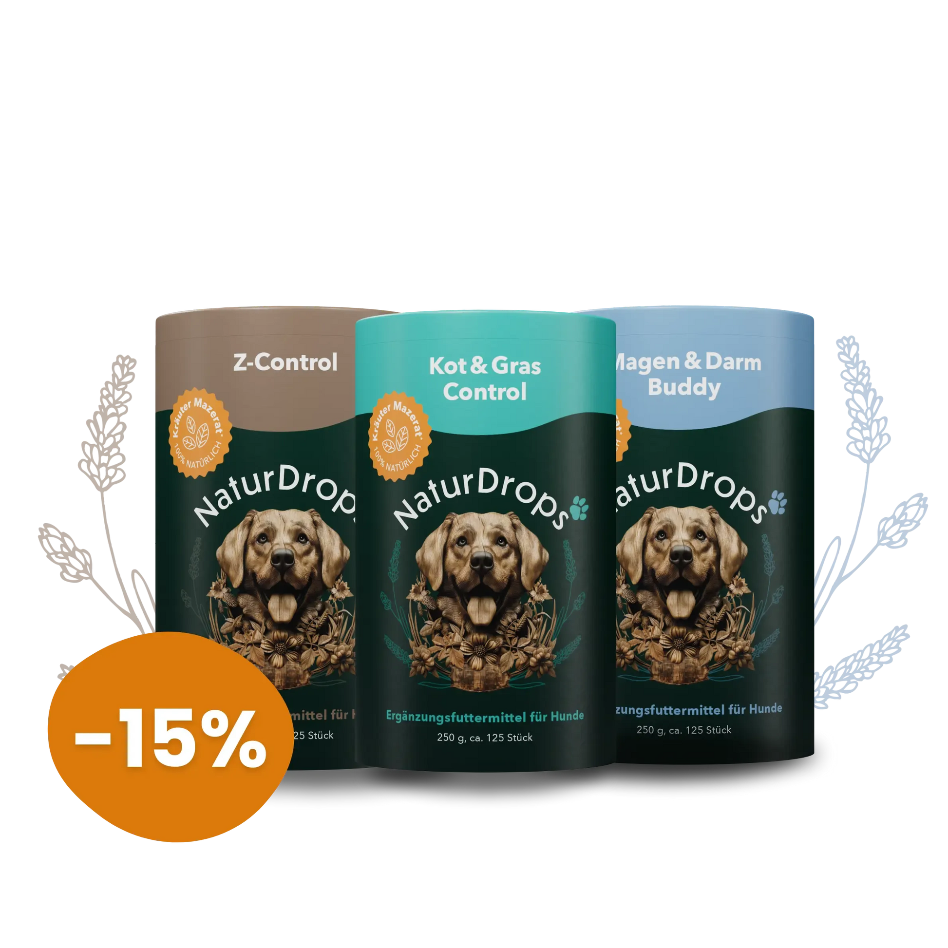 Starte optimal - mit dem Welcome Bundle aus den drei wichtigen funktionalen Snacks für deinen Vierbeiner.