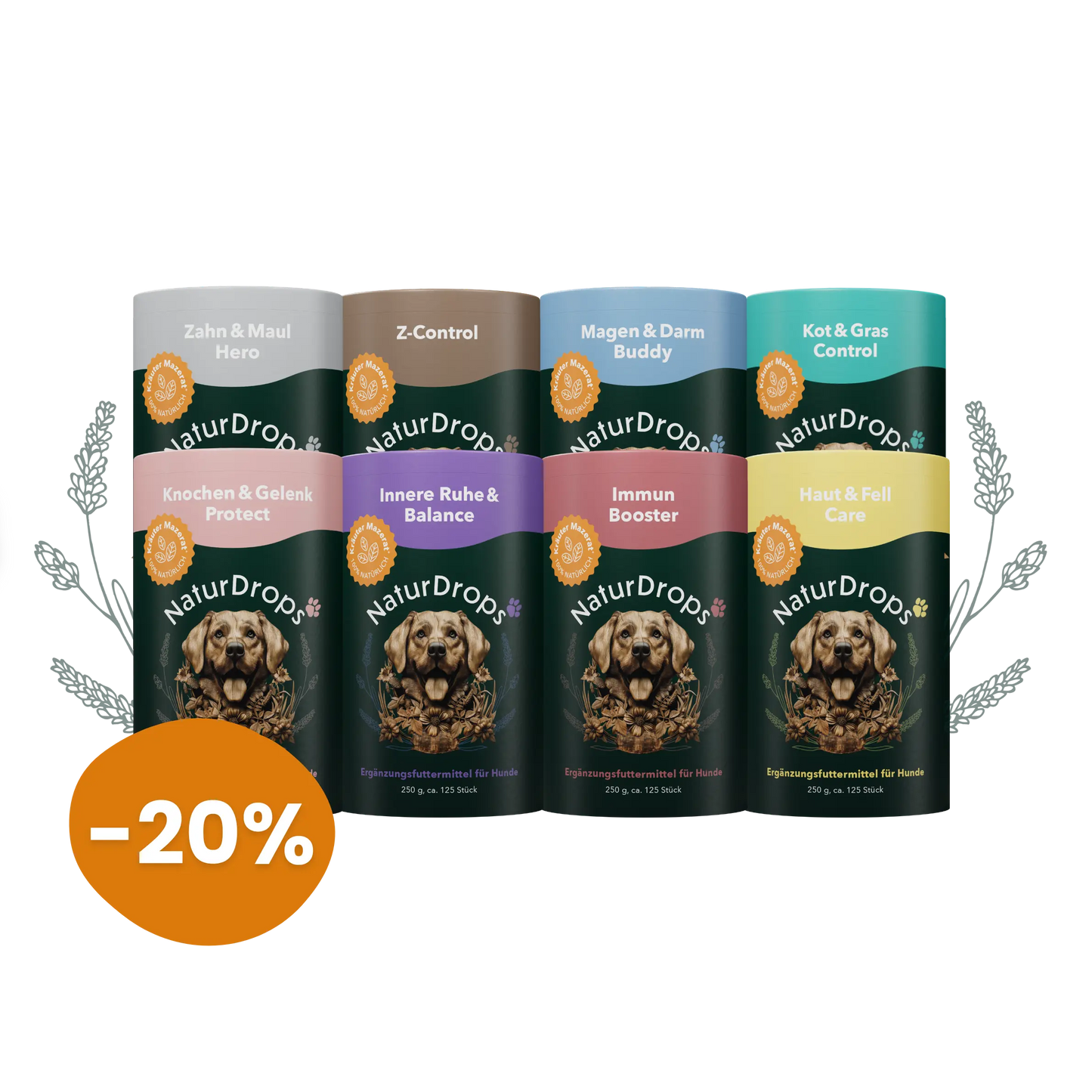 Das Rundum-sorglos-Bundle für deinen Liebling – alle 8 funktionalen Snacks in einem Set