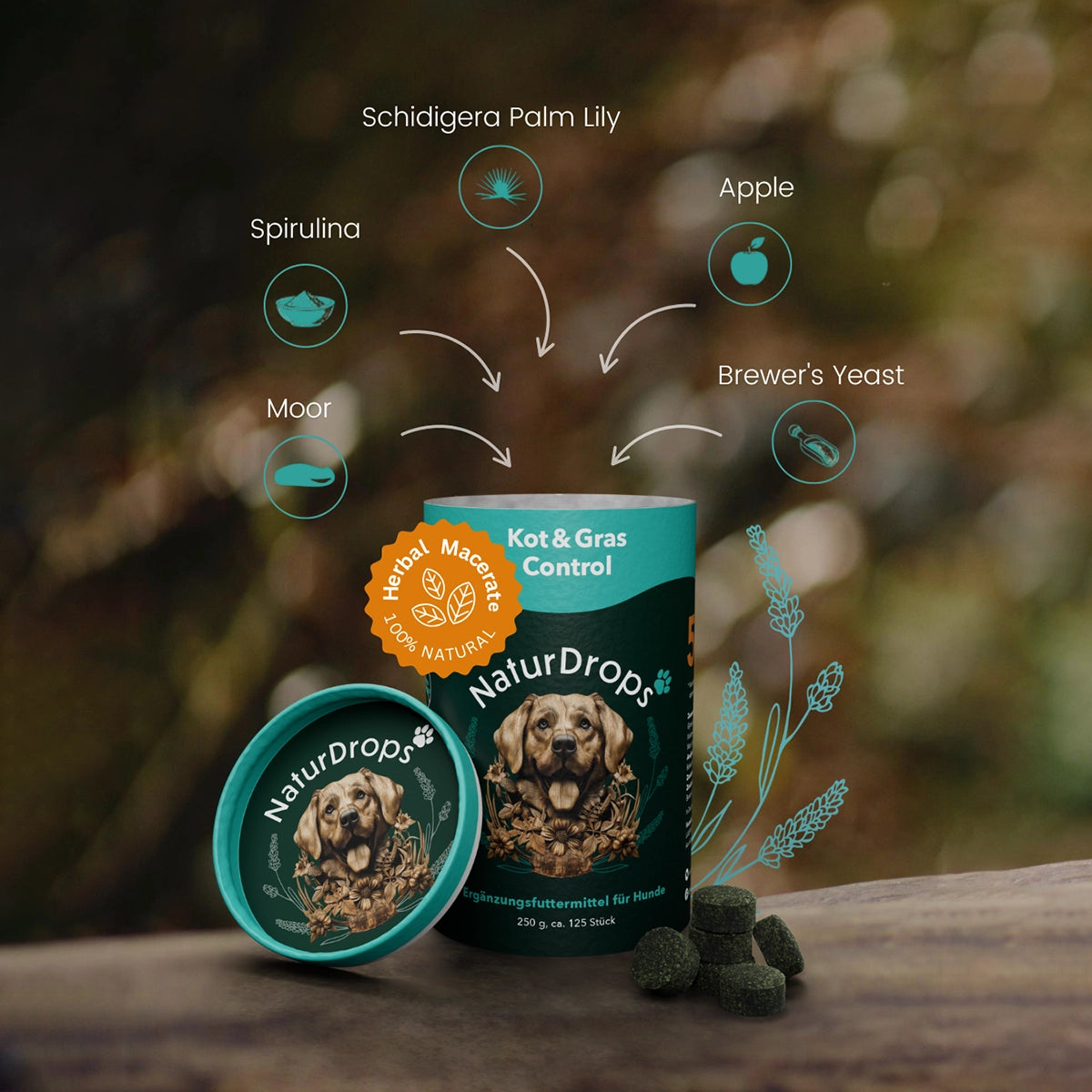 Stool & Grass Control – Reduces unnatural eating behavior