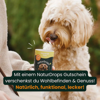 Mit einem Natur Drops Gutschein verschenkst du Wohlbefinden Genuss natuerliche Funktion und etwas Leckeres