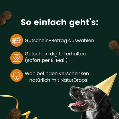 So einfach gehts: Gutscheinbetrag auswaehlen, Gutschein digital erhalten und Wohlbefinden schenken