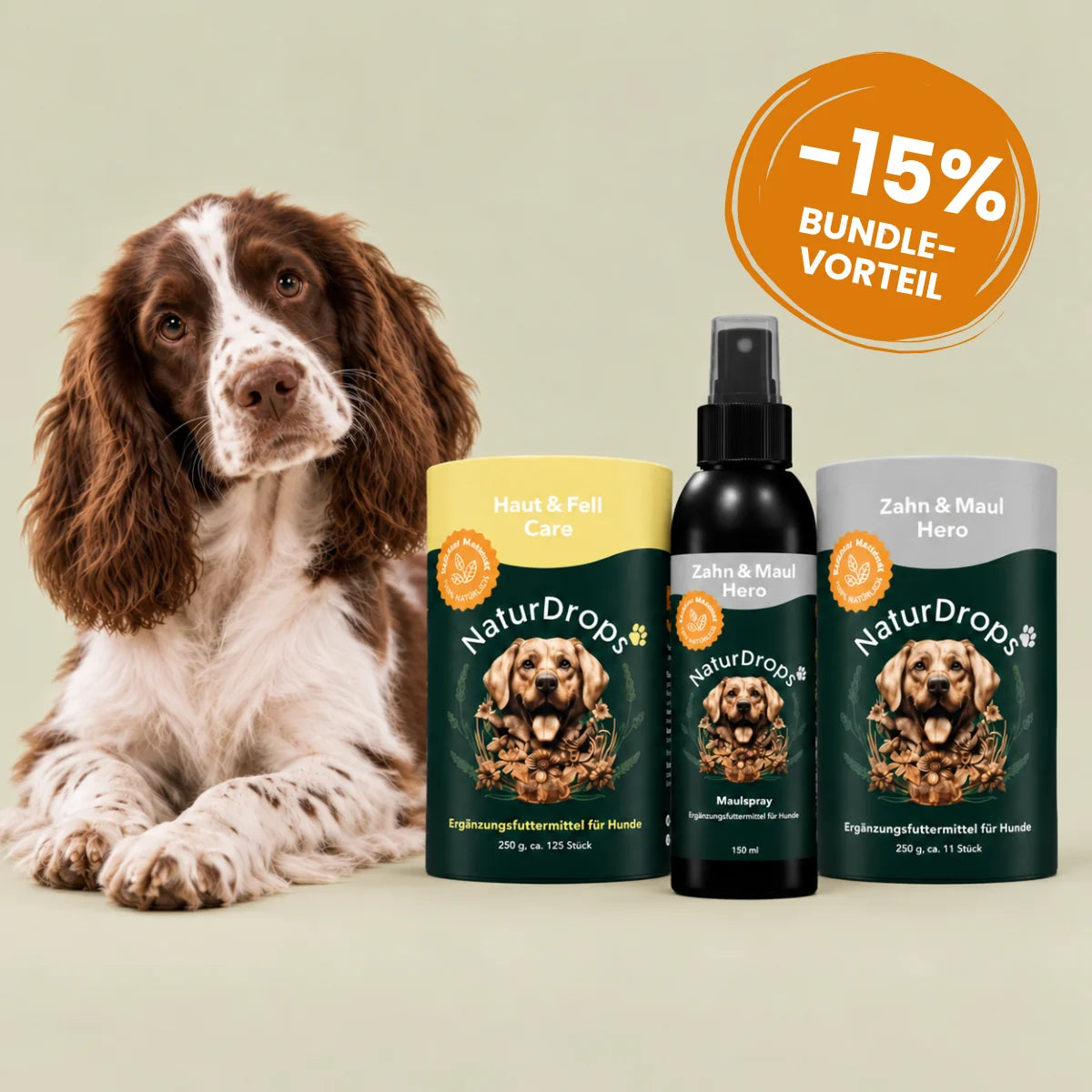 Spa Ritual Bundle – Haut & Fell Care, Zahn & Maul Hero Spray & Kaustangen